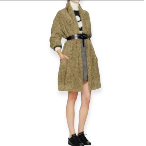 Isabel Marant Etoile Adam’s Sherpa Faux Fur Teddy Coat Size 40/Large - Picture 3 of 11